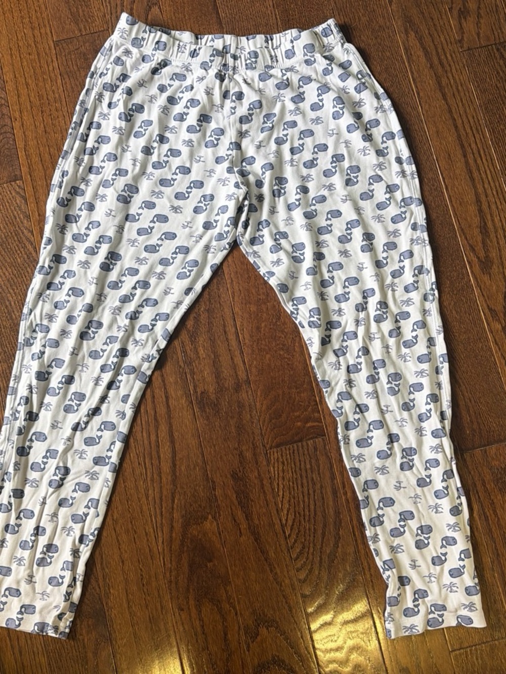 Roller Rabbit White Leggings with Blue Animal Print